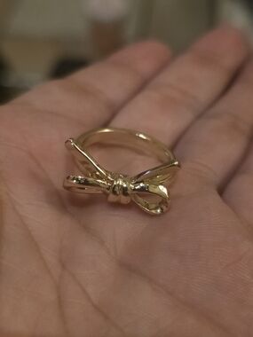 Gold Bow Ring - Petite Bow Accent